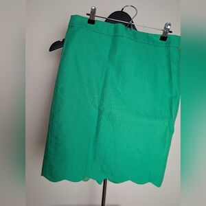J. Crew Vibrant Green Pencil Skirt